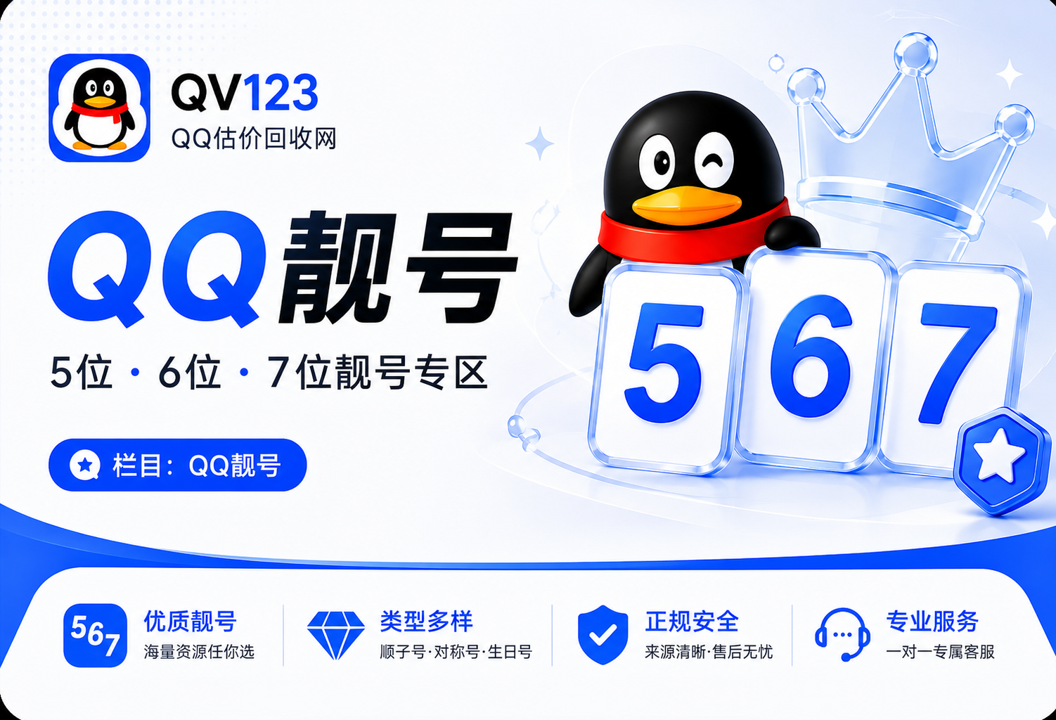 5位、6位、7位QQ哪个更值钱？短位QQ靓号价值怎么判断